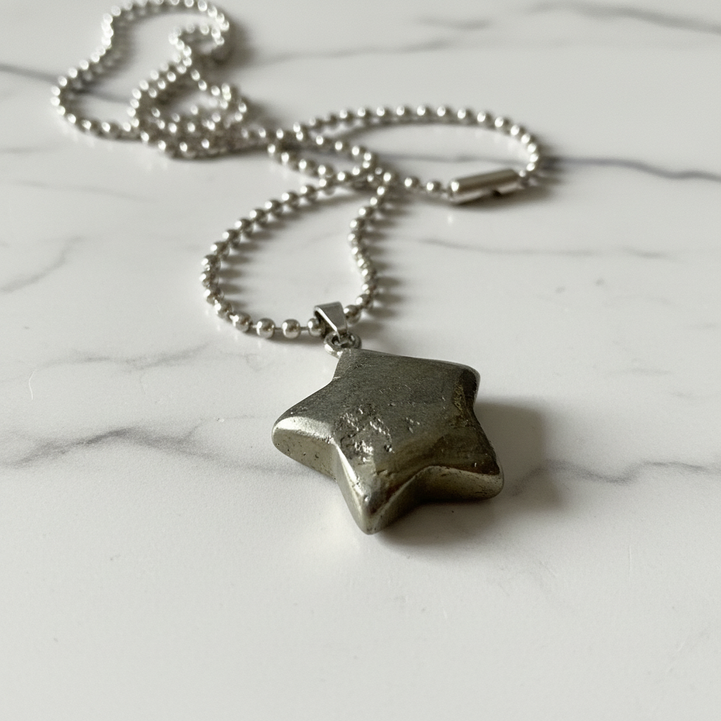 Pyrite Star Pendant Necklace
