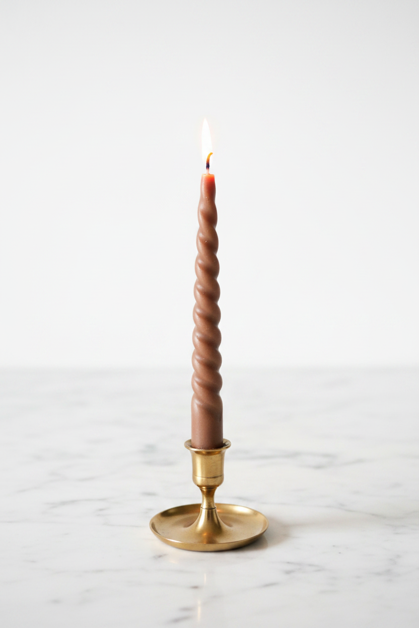 Spiral Twist Taper Candle ( 4 Pcs)