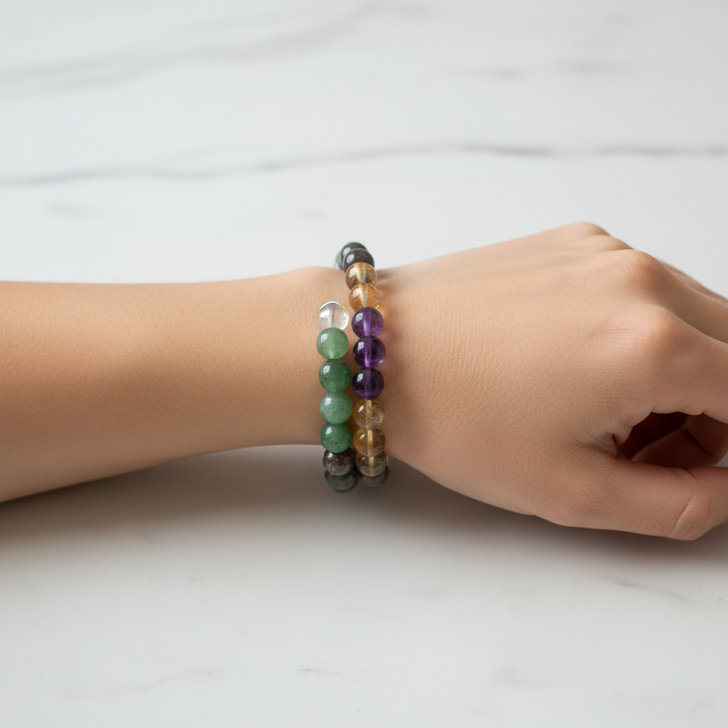 Health & Wealth Crystal Bracelet (Lighter beads combo)