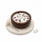 Rose Petal Wooden Bowl Candle