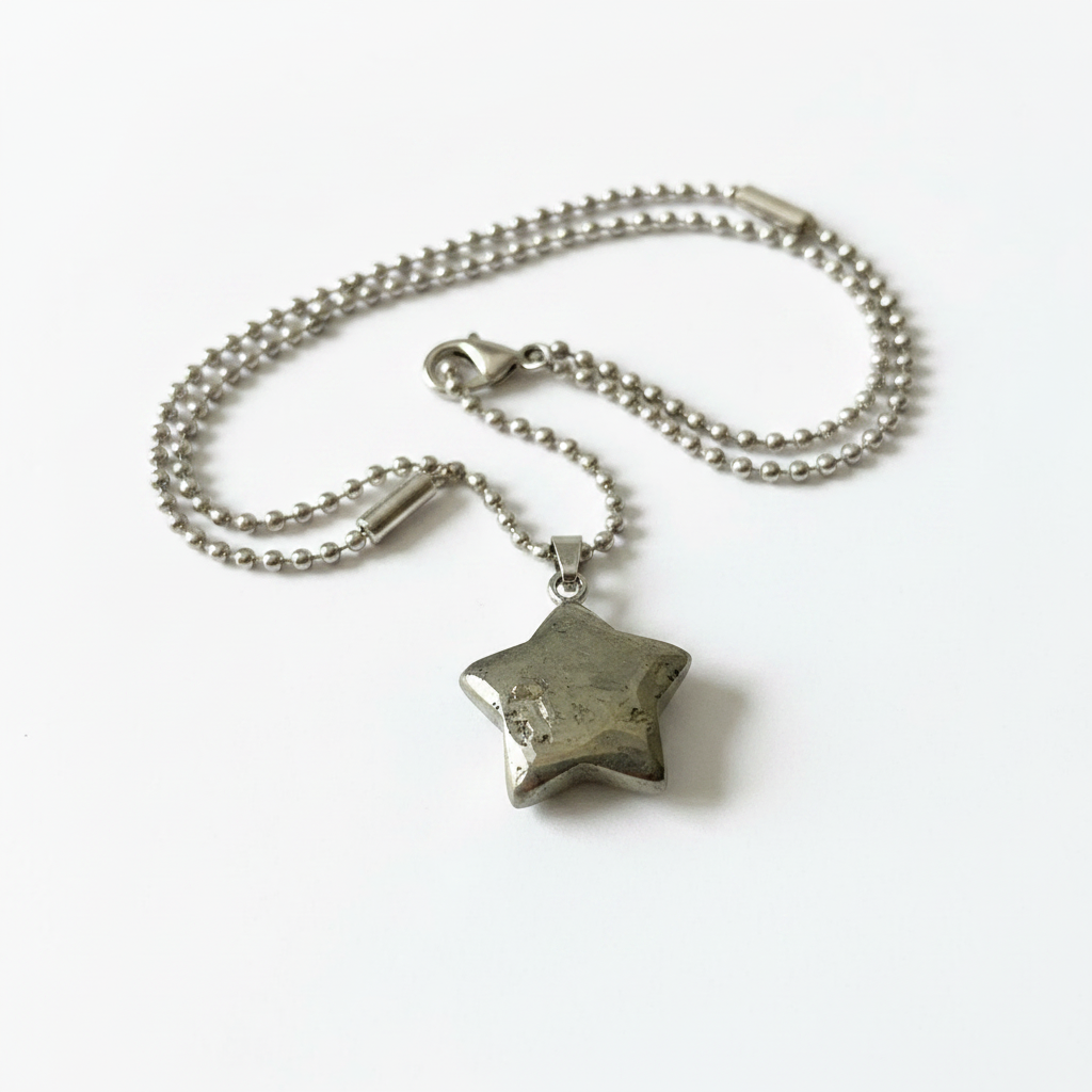 Pyrite Star Pendant Necklace
