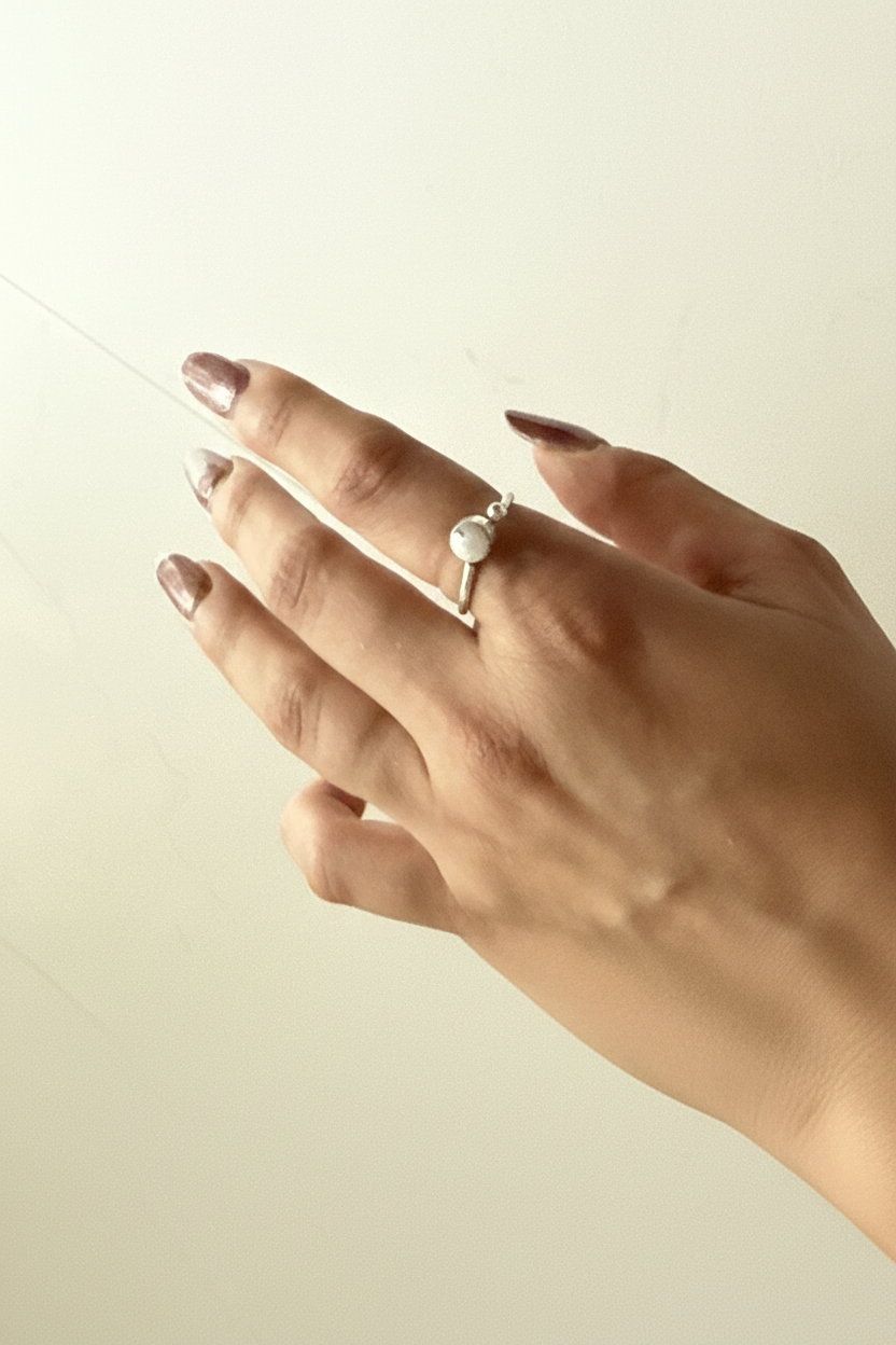 Rainbow Moonstone Ring Small