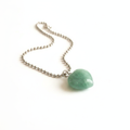 Green Aventurine Heart Pendant NecklaceLso