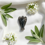 Black Tourmaline Angel | 1 Inch Pocket Angel