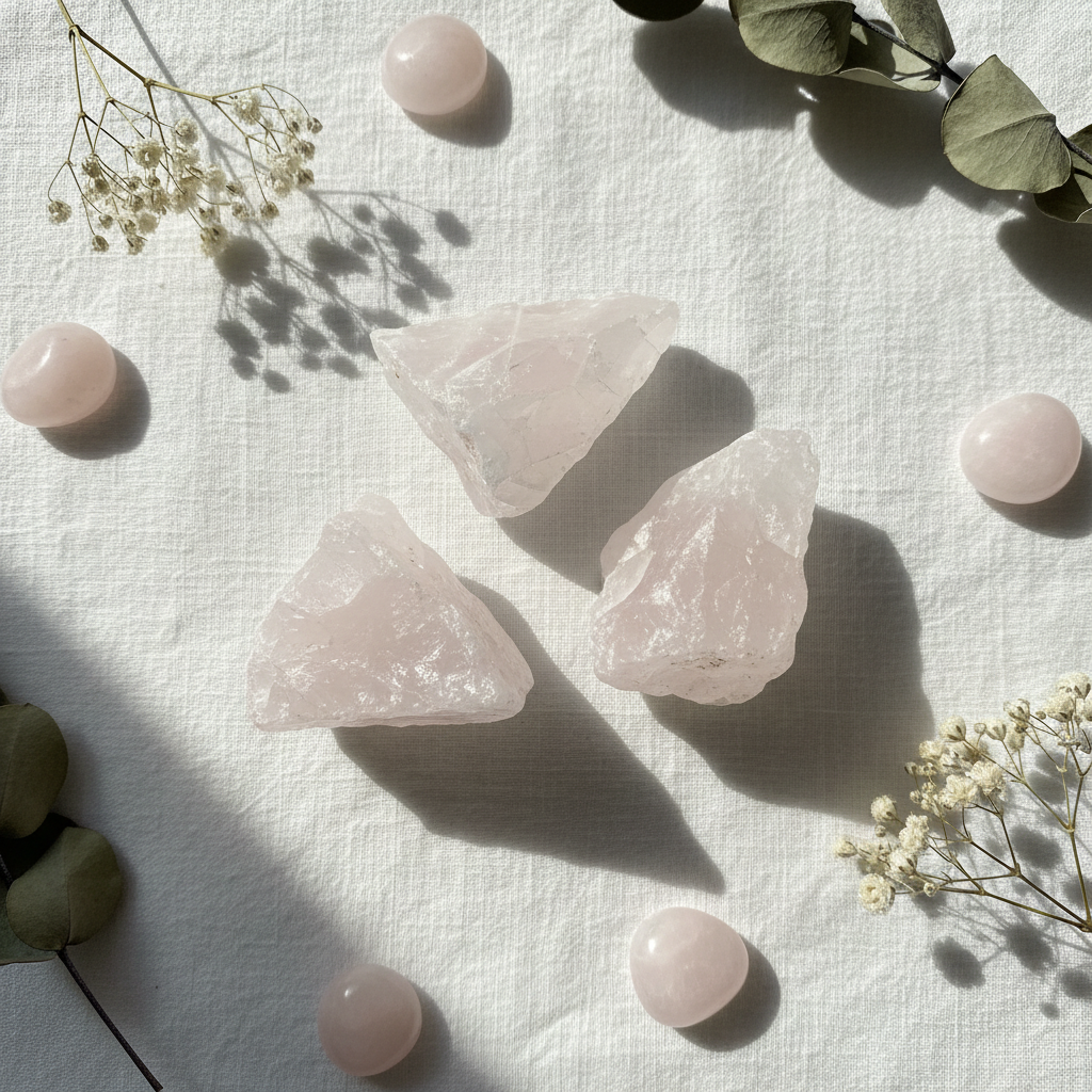 Rose Quartz Raw (3 pc)