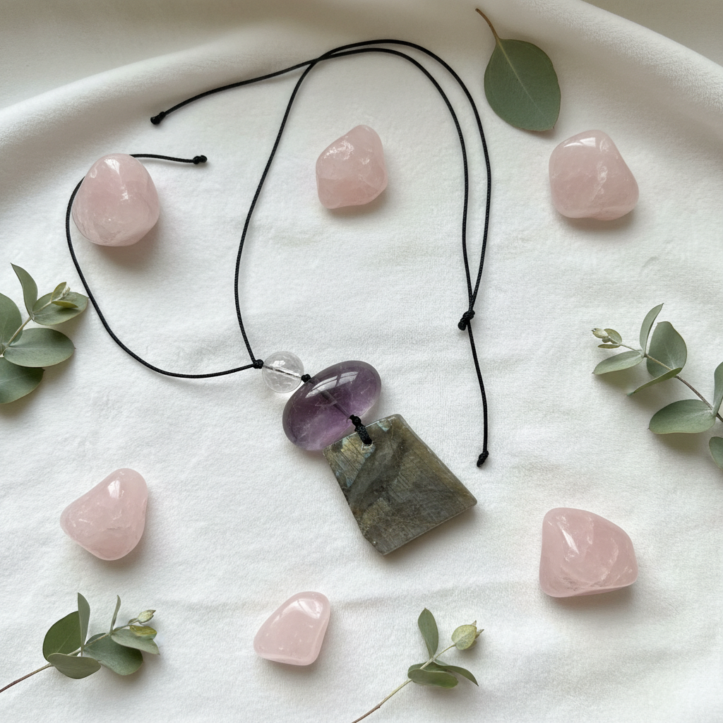 Celestial Trinity Crystal Pendant
