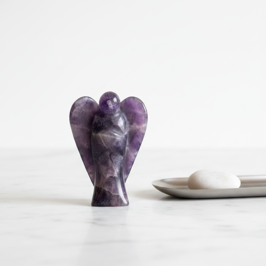 Amethyst Angel | 1 Inch Pocket Angel