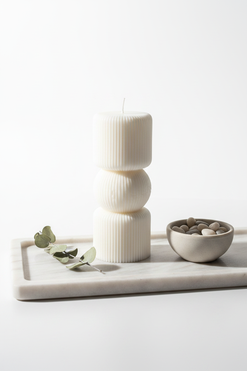 Sculptural Three-Tier Candle