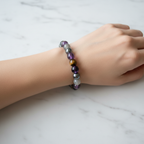 Health & Wealth Crystal Bracelet (Dark beads)