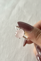 Rose Quartz Crystal Ring — Adjustable