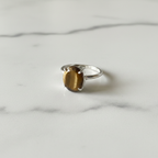 Tiger's Eye Crystal Ring — Adjustable