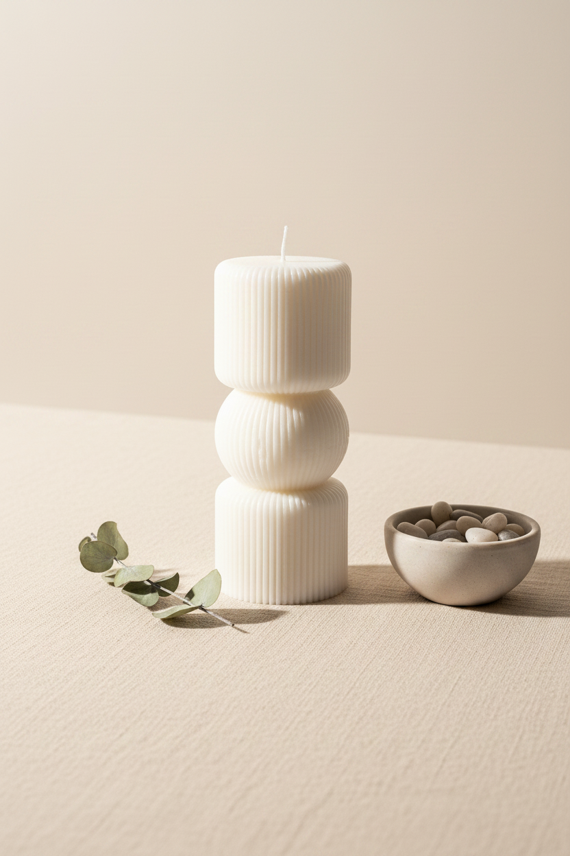 Sculptural Three-Tier Candle