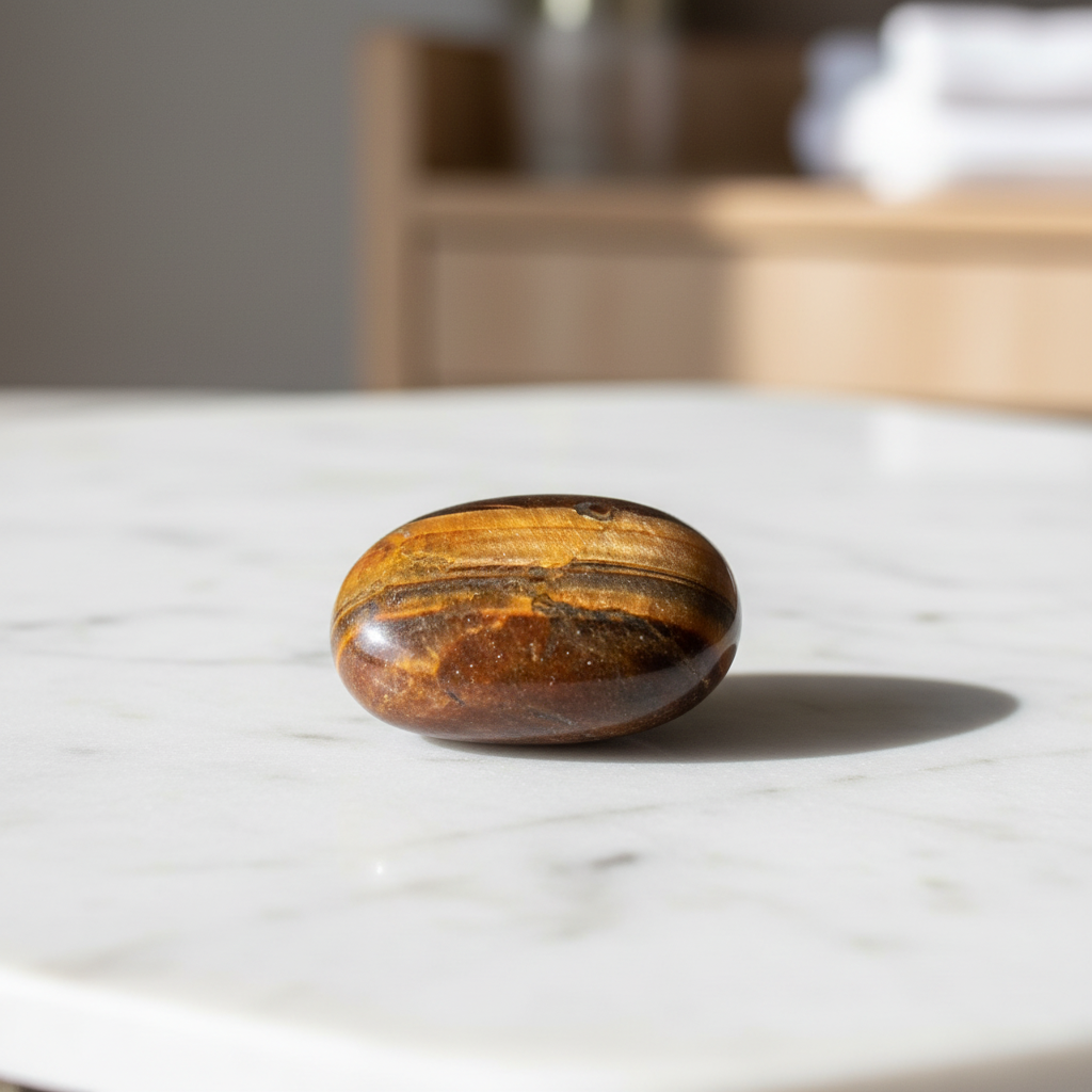 Tiger Eye Palm Stone