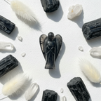 Black Tourmaline Angel | 1 Inch Pocket Angel