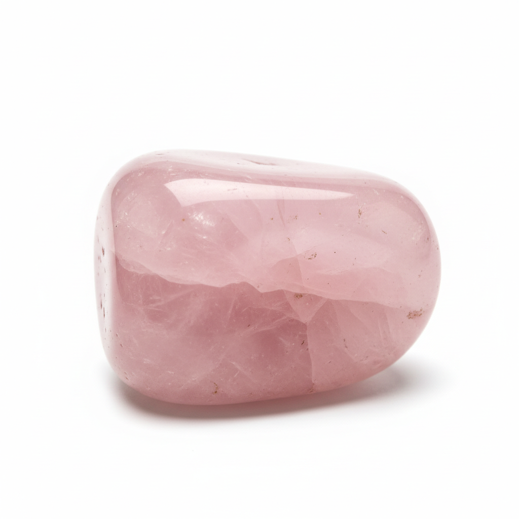 Rose Quartz Tumble 50 gms clean white background product shot