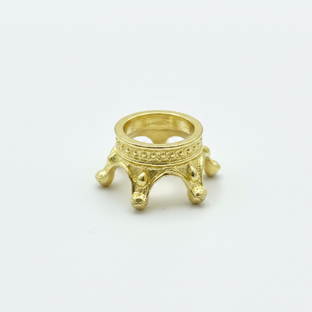 Ornate Golden Crown Crystal Stand Small