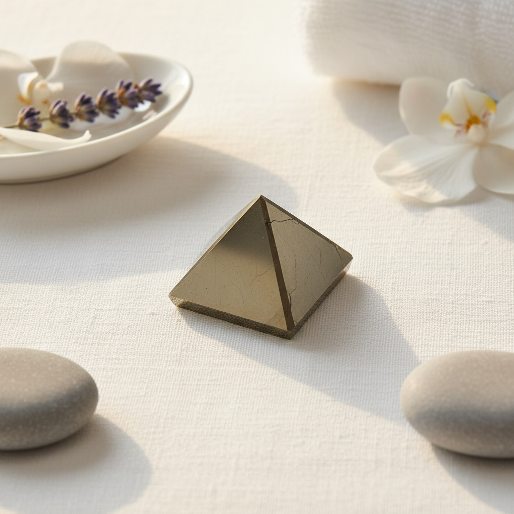 Pyrite Pyramid — Medium | Abundance & Wealth Crystal