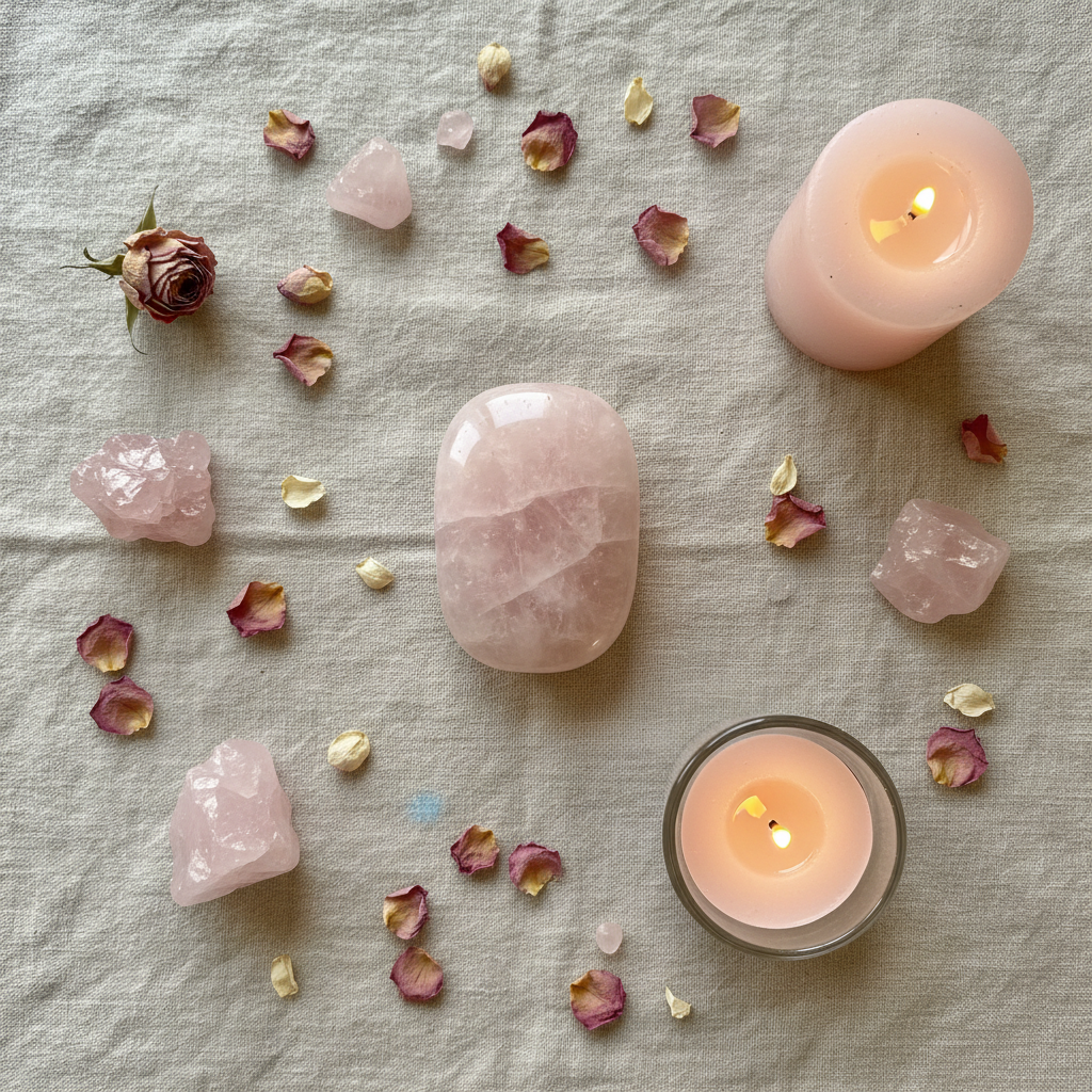 Pink Amethyst Palm Stone