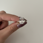 Clear Quartz Crystal Ring — Adjustable Silver