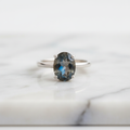 Labradorite Crystal Ring — Adjustable