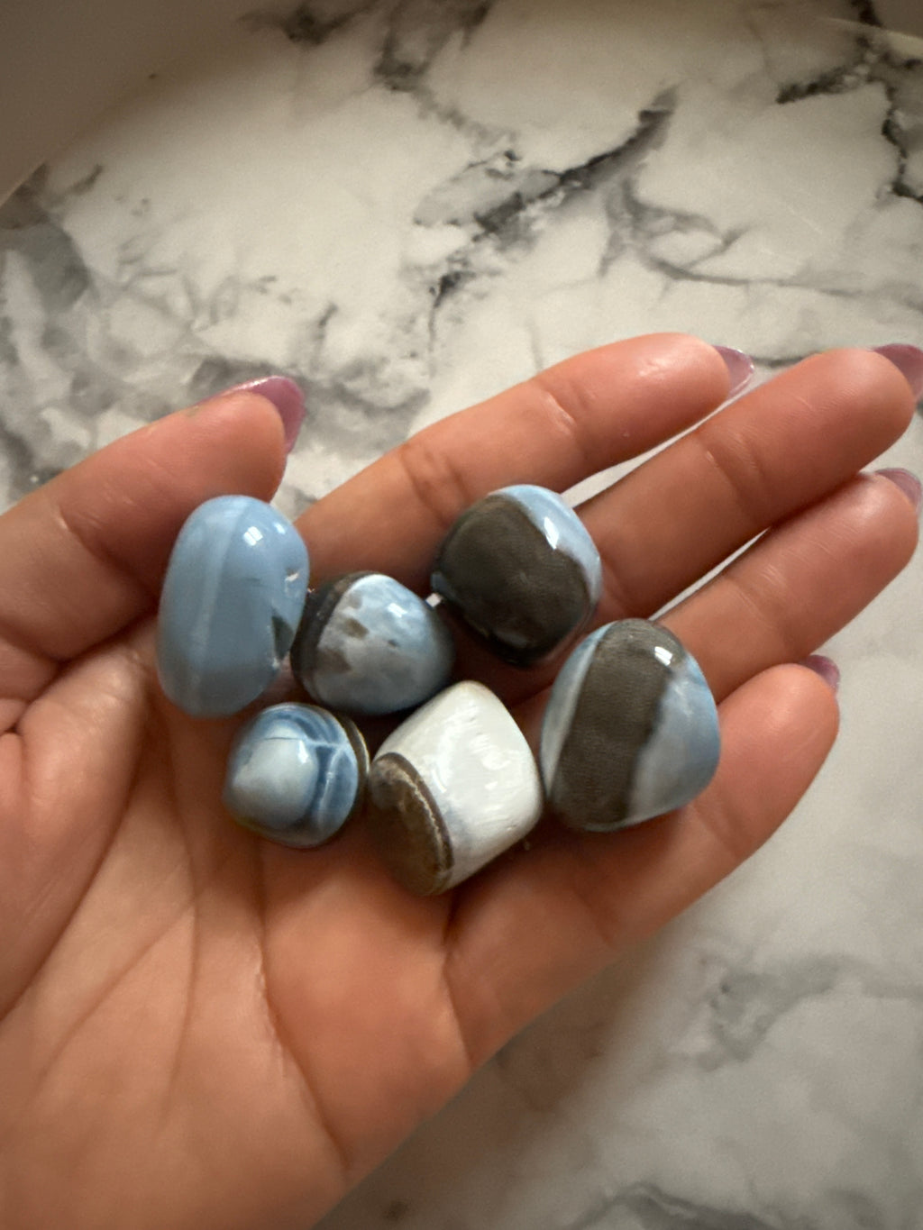 Blue Opal Tumble (1 pc)