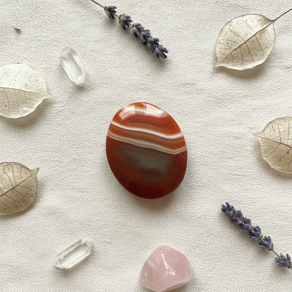 Red Sardonyx Flat Lay