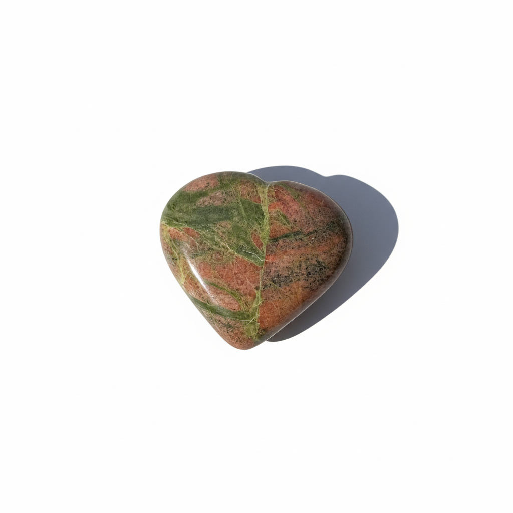 Unakite Heart Crystal (95 gms)