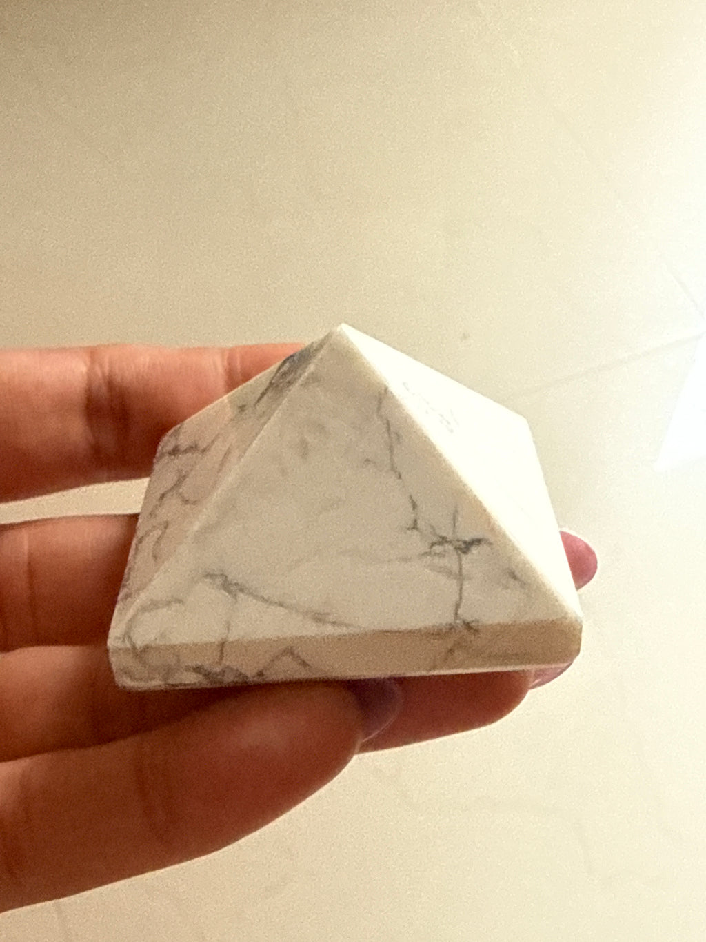 Howlite Pyramid — Calm, Clarity & Inner Peace