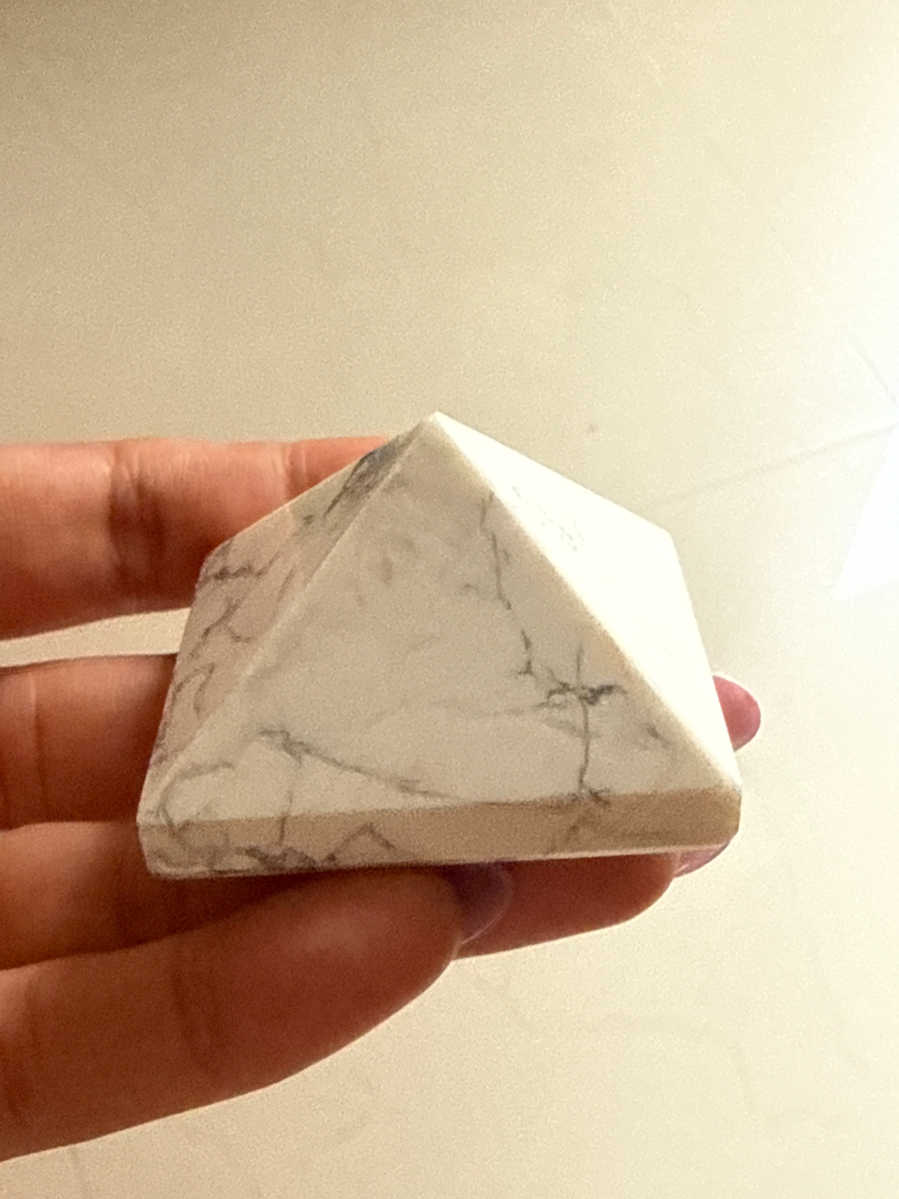 Howlite Pyramid — Calm, Clarity & Inner Peace
